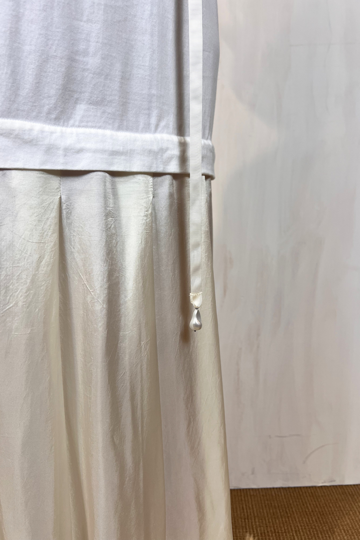 Abito lungo doppio tessuto