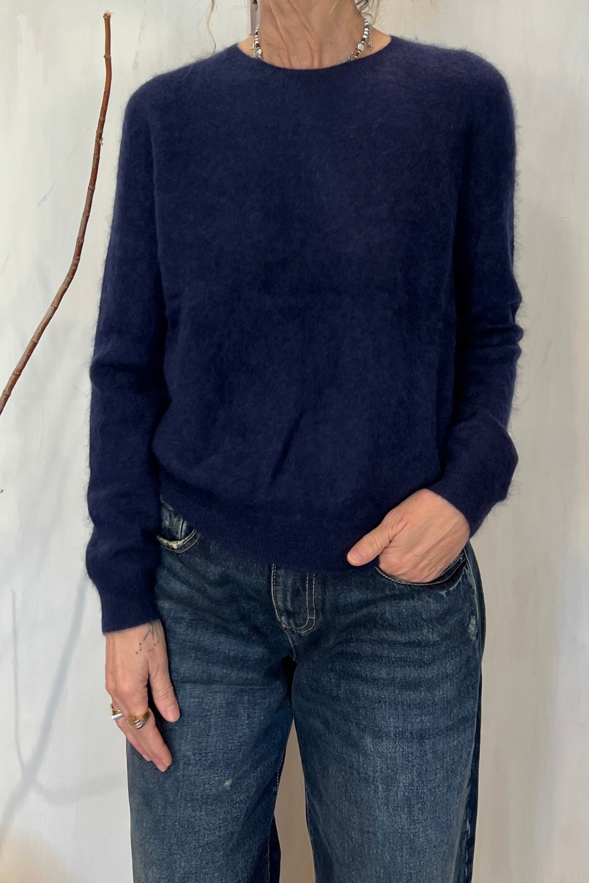 Maglia in cashmere peloso