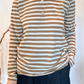 T-shirt a righe misto lana