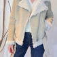Montone biker in pelle