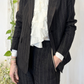 Blazer gessato in lino