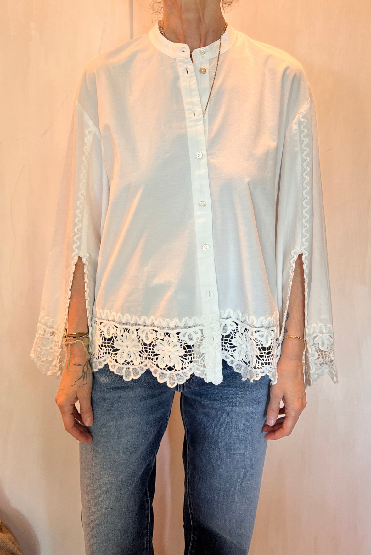 Camicia con maxi manica