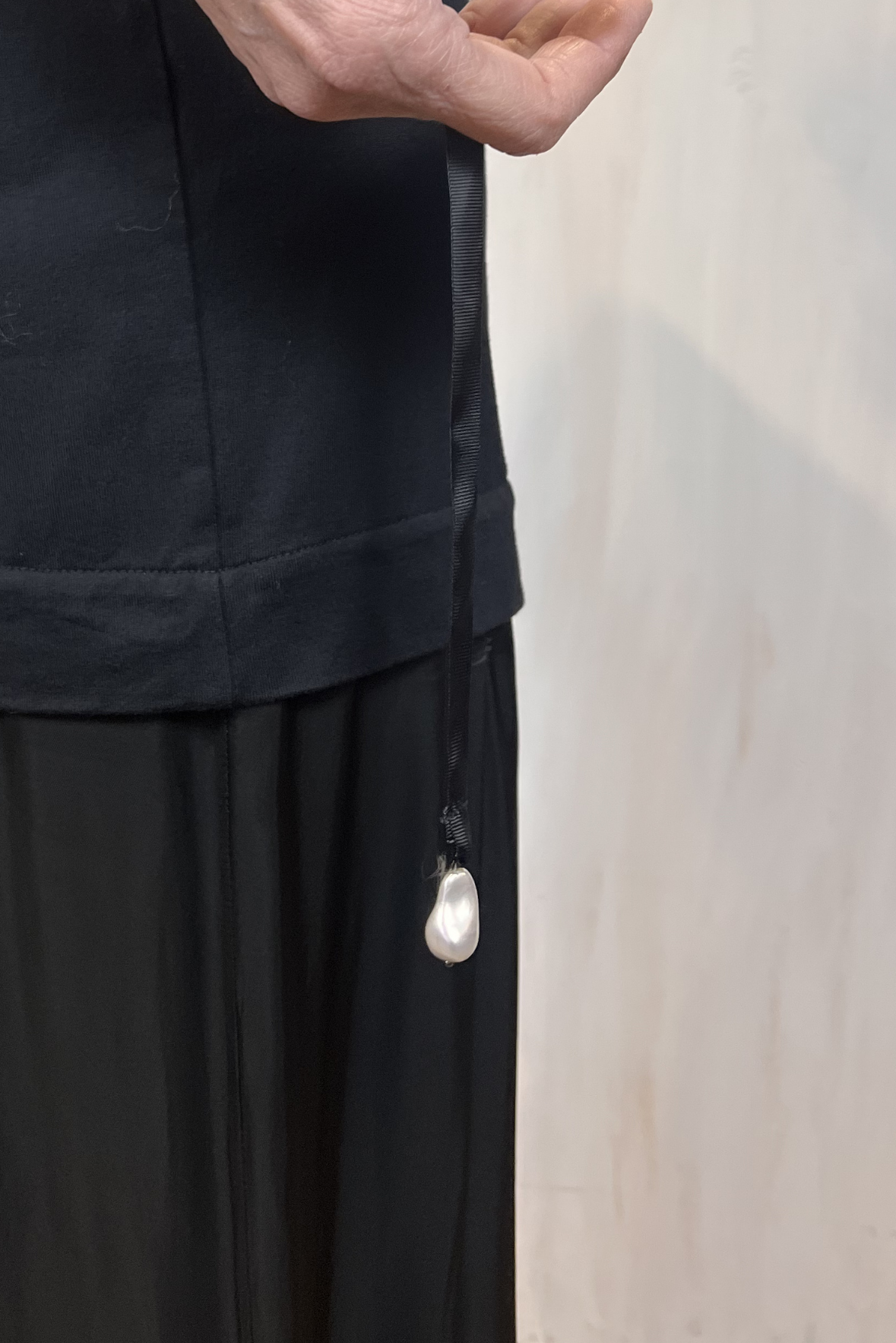 Abito lungo doppio tessuto