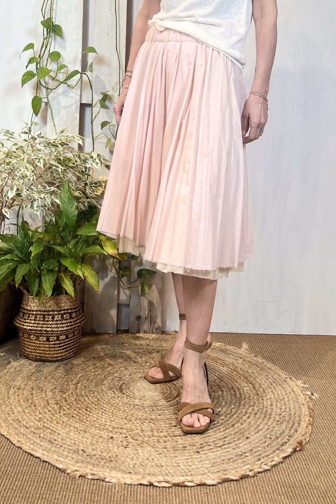 Gonna doppiata tulle