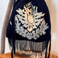 Borsa in velluto con perline