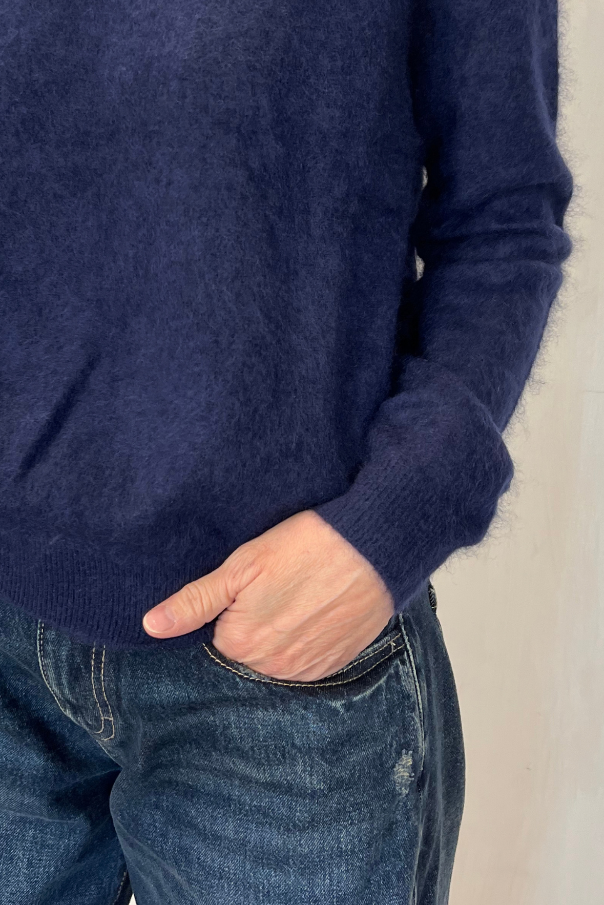 Maglia in cashmere peloso