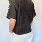 Camicia in lino con pizzo