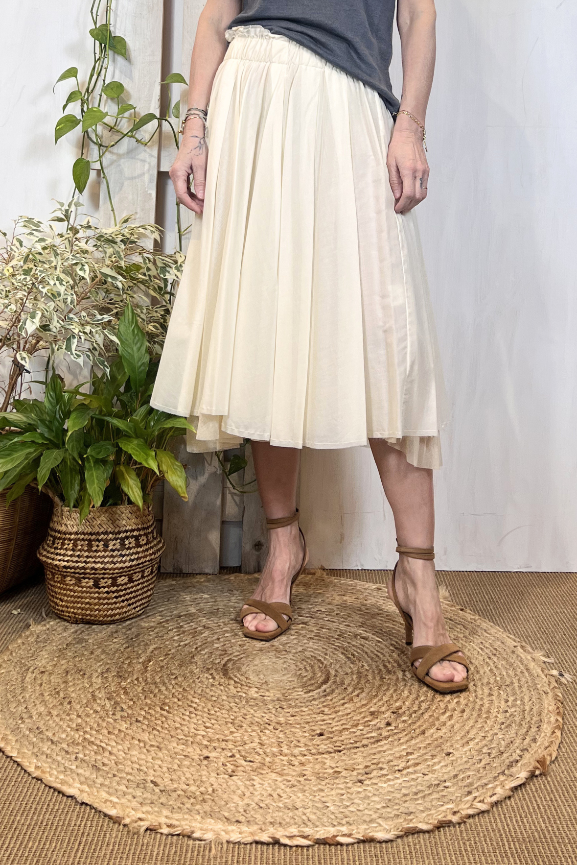 Gonna doppiata tulle