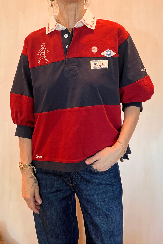 Polo over con ricami