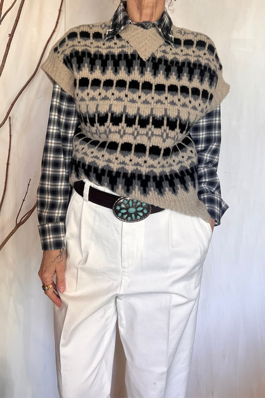 Gilet in maglia jaquard
