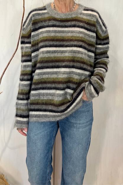 Maglia a giro in mohair