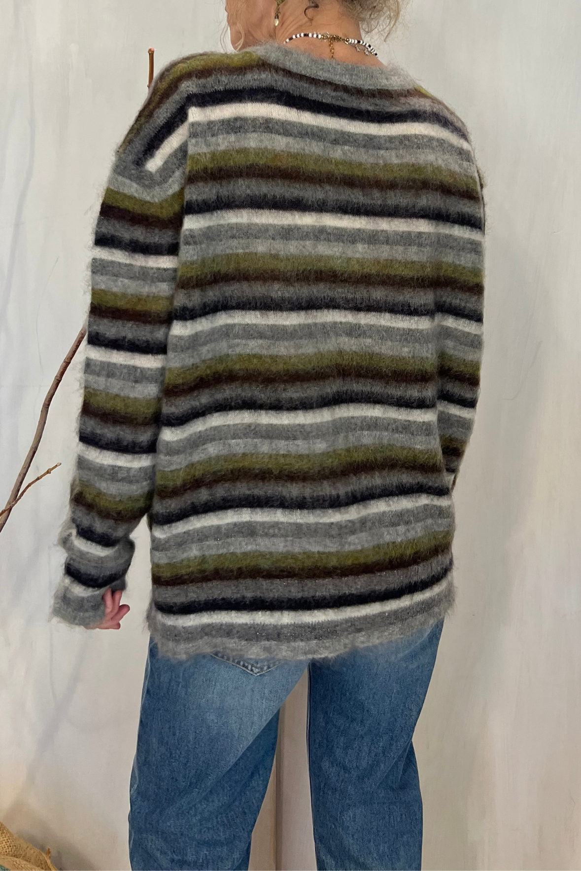 Maglia a giro in mohair