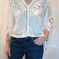 Camicia con maxi manica e ricami