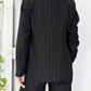 Blazer gessato in lino