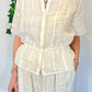 Camicia in lino con pizzo