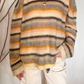 Maglia a righe in mohair