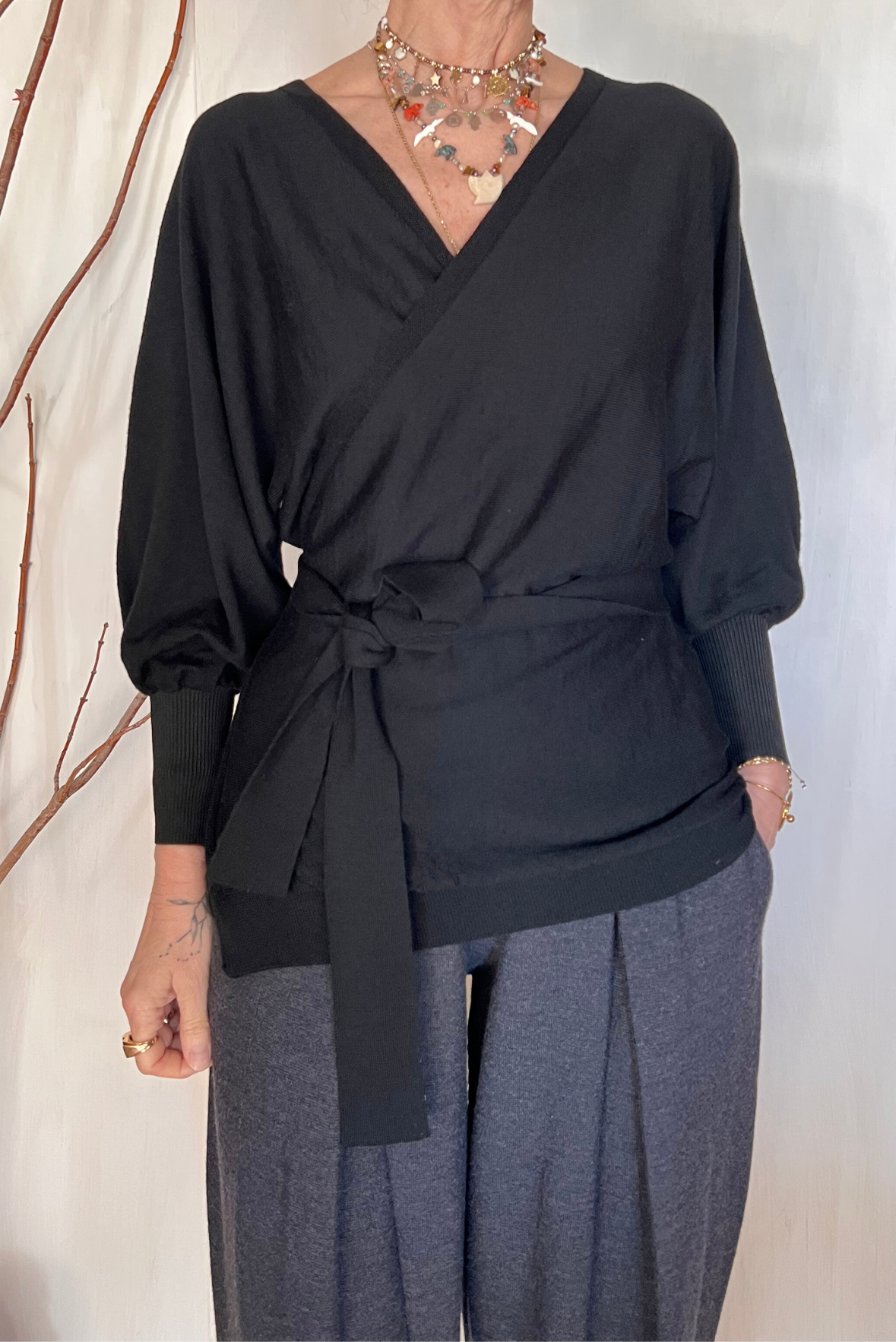Cardigan incrociato