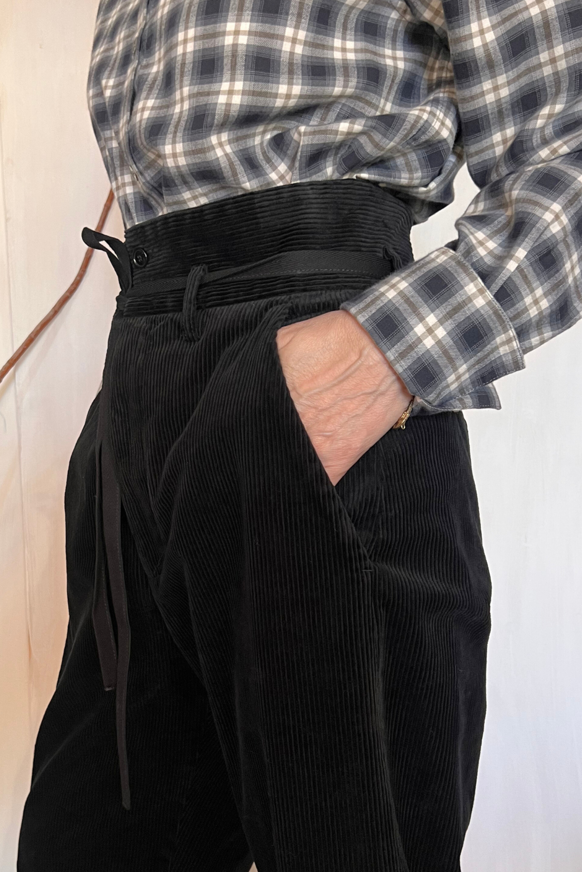 Pantalone balloon velluto
