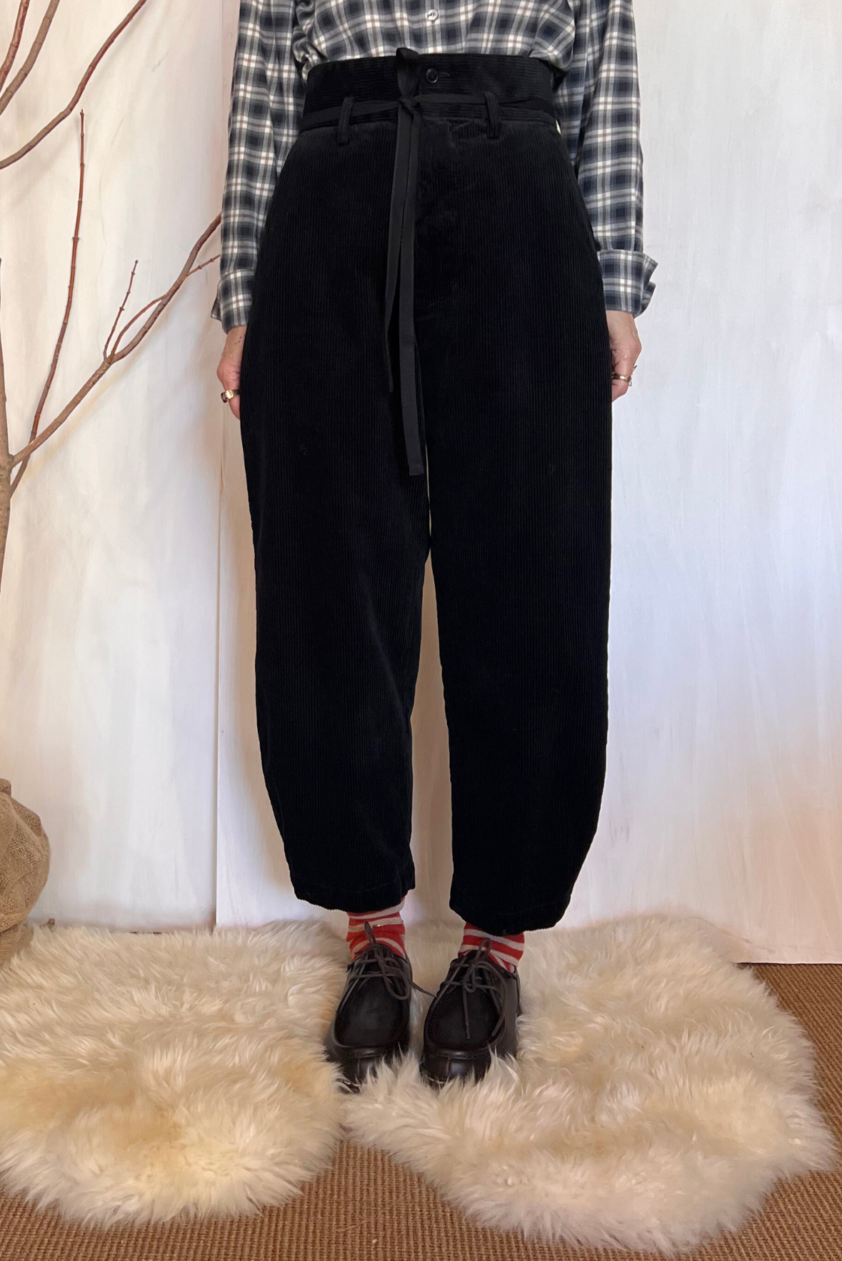 Pantalone balloon velluto