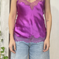 Top con pizzo in seta