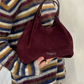 Shopping DUE piccola in pelle scamosciata