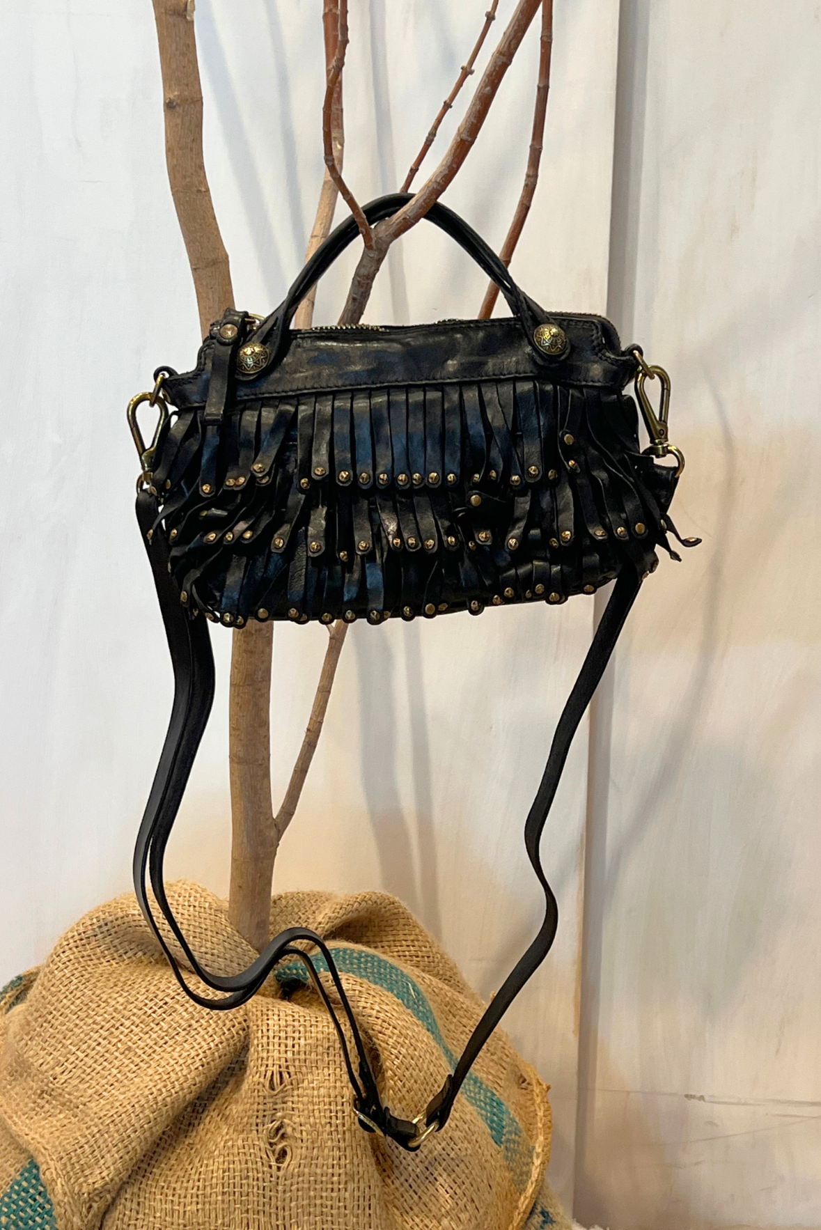 Borsa Melissa con frangine