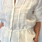 Camicia in lino con pizzo