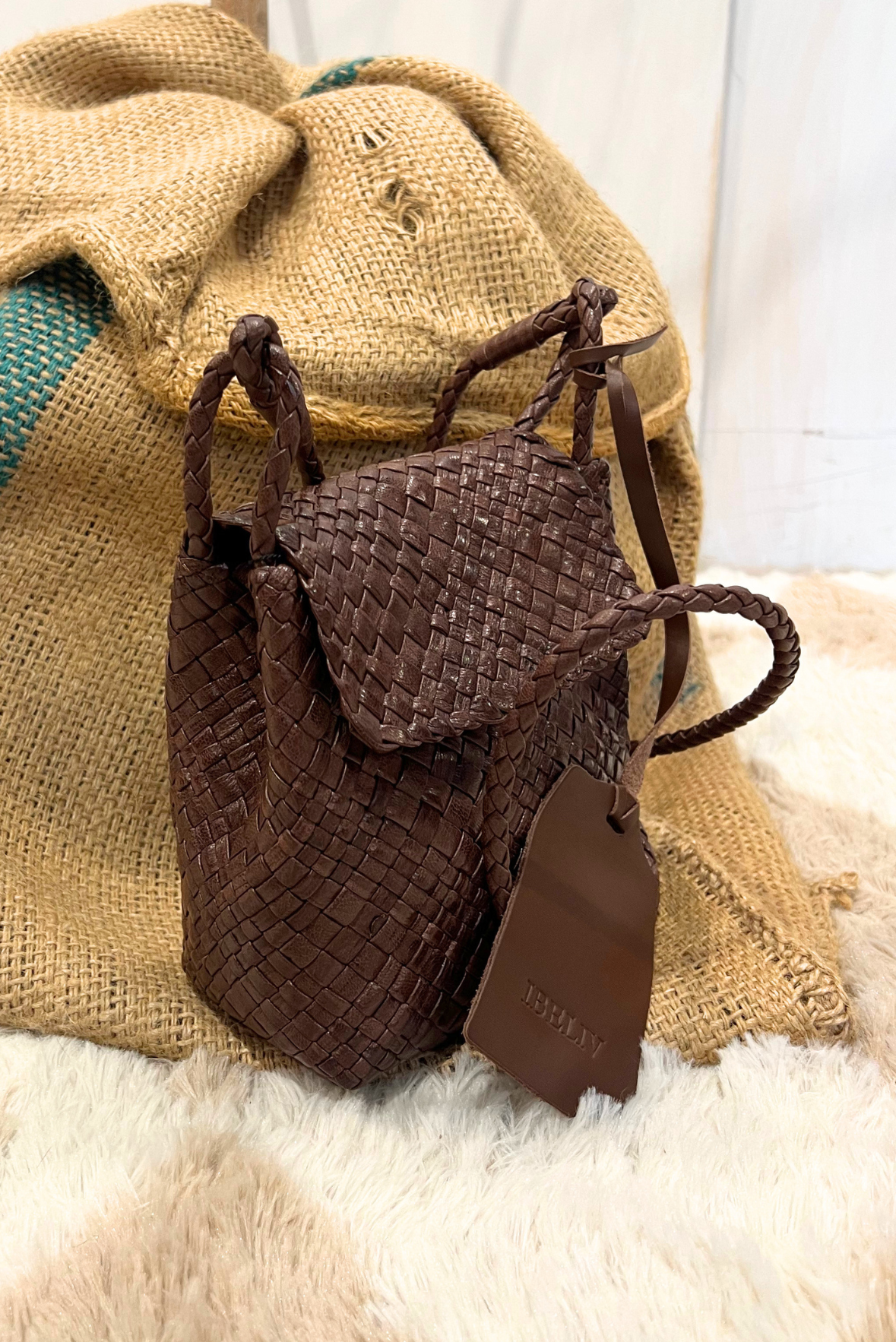 Tracolla Romance in pelle intrecciata