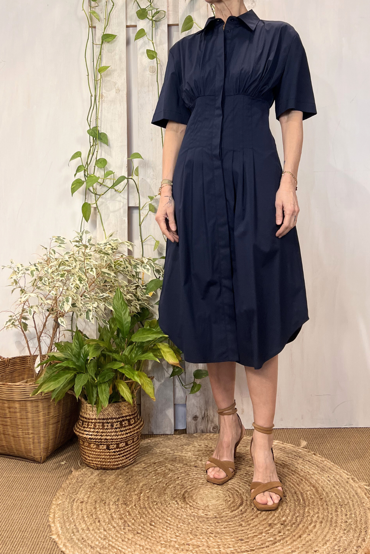 Abito chemisier in popeline