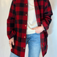 Cappotto Barn in misto lana a quadri