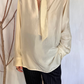 Blusa in seta con fiocco