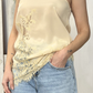 Top in pizzo misto seta