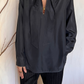 Blusa in seta con fiocco