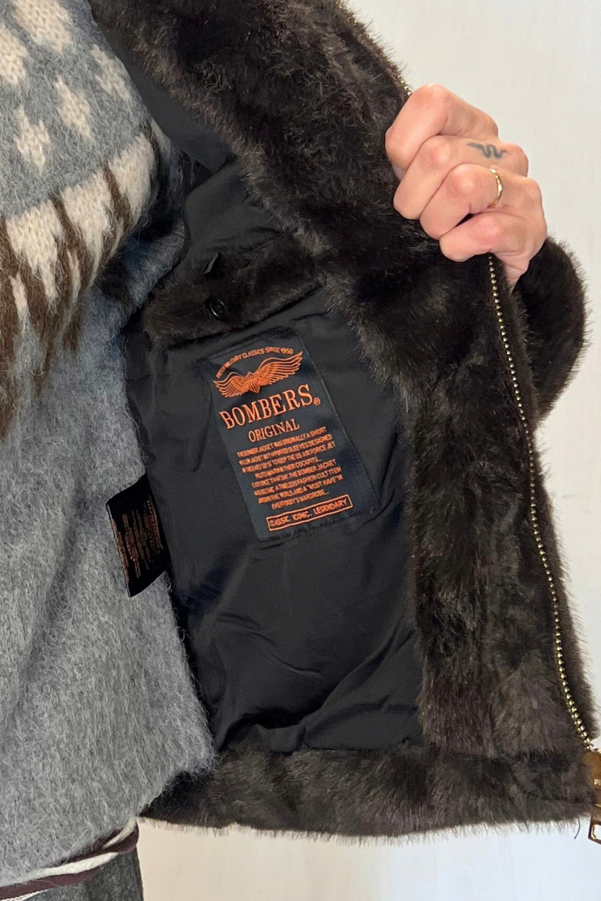 Bomber in ecopelliccia
