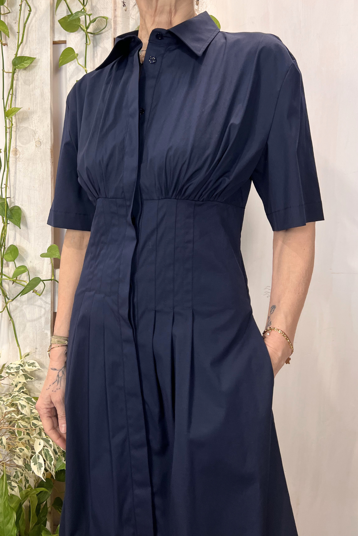 Abito chemisier in popeline