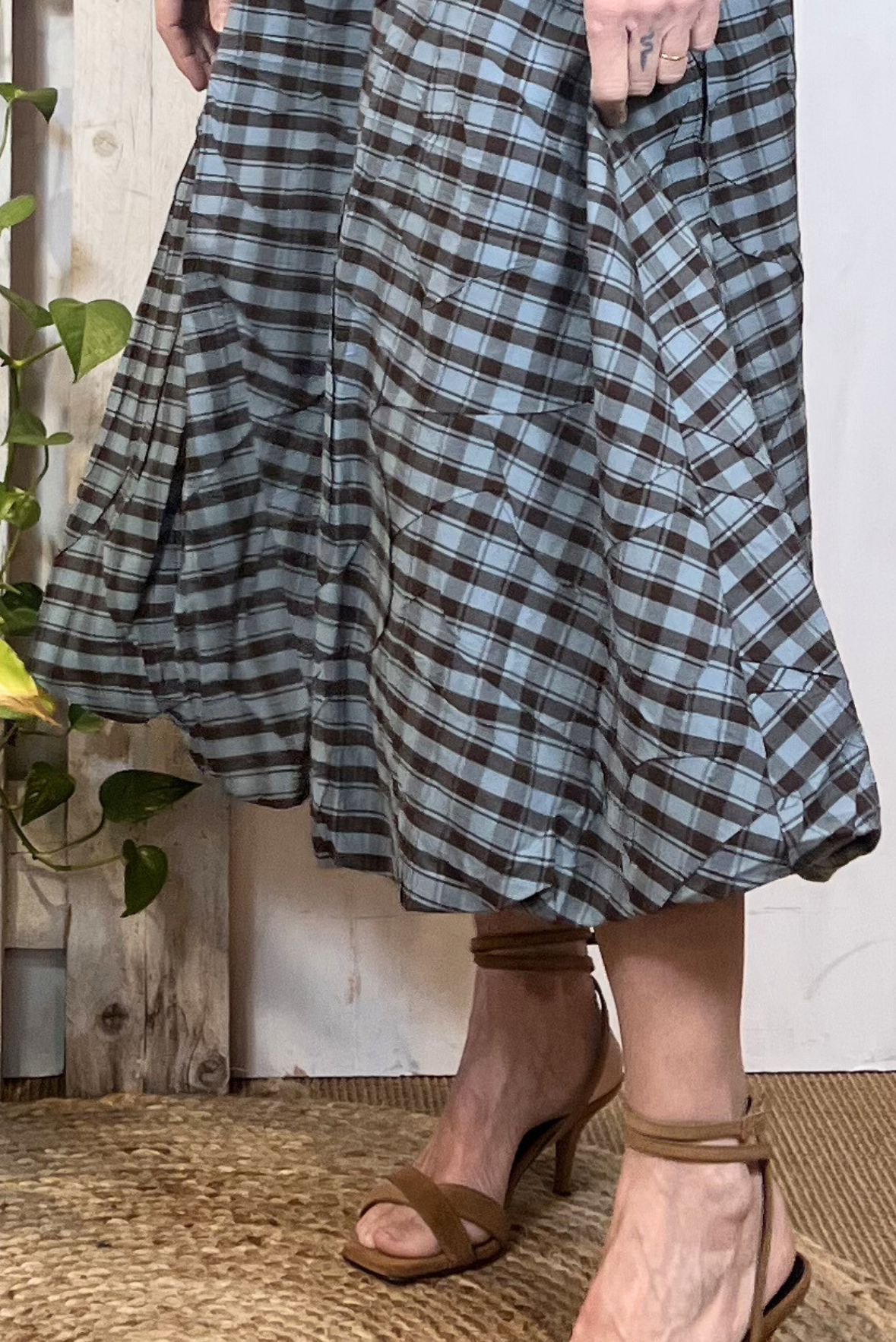 Gonna midi a quadretti