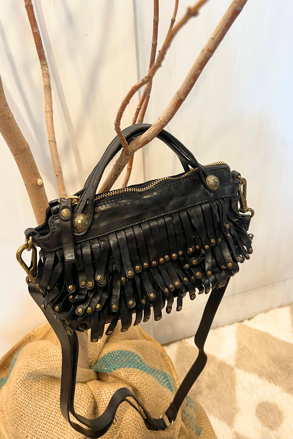 Borsa Melissa con frangine