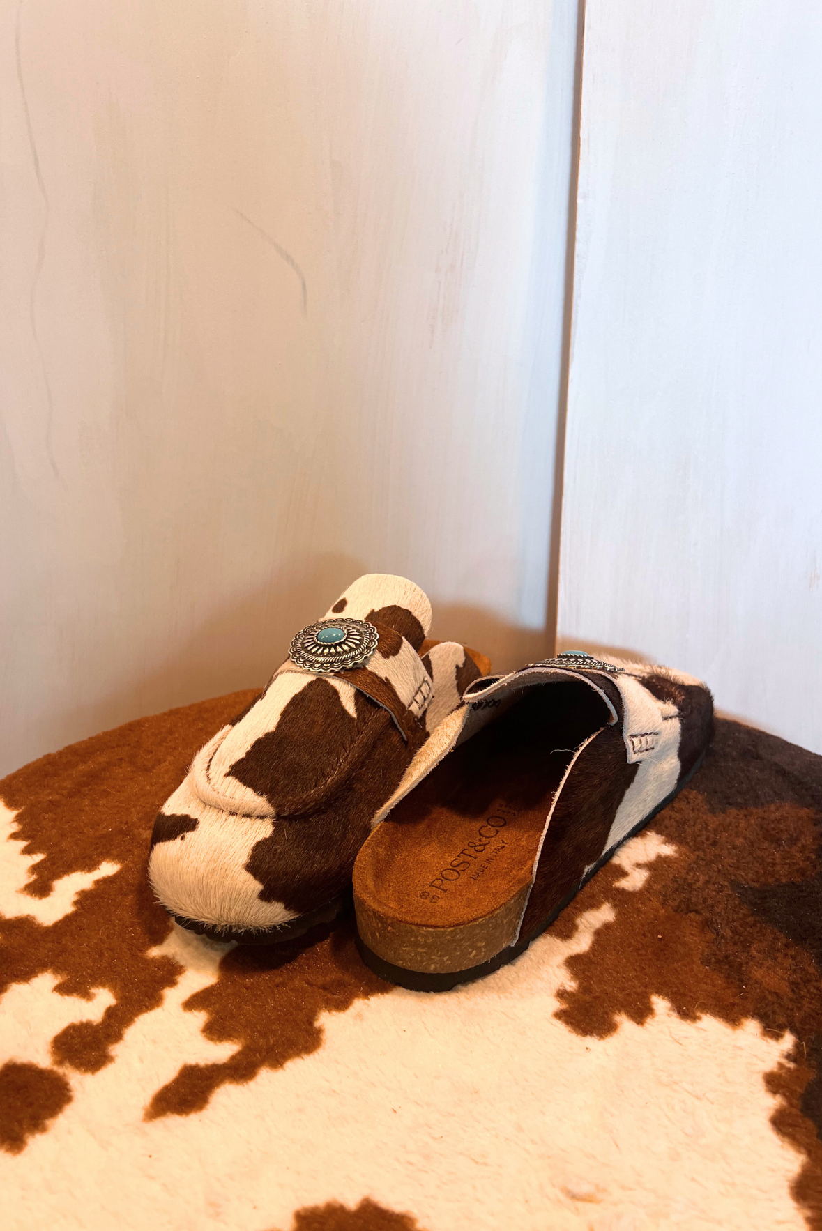 Mules maculata con turchese