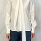 Camicia in popeline con fiocco