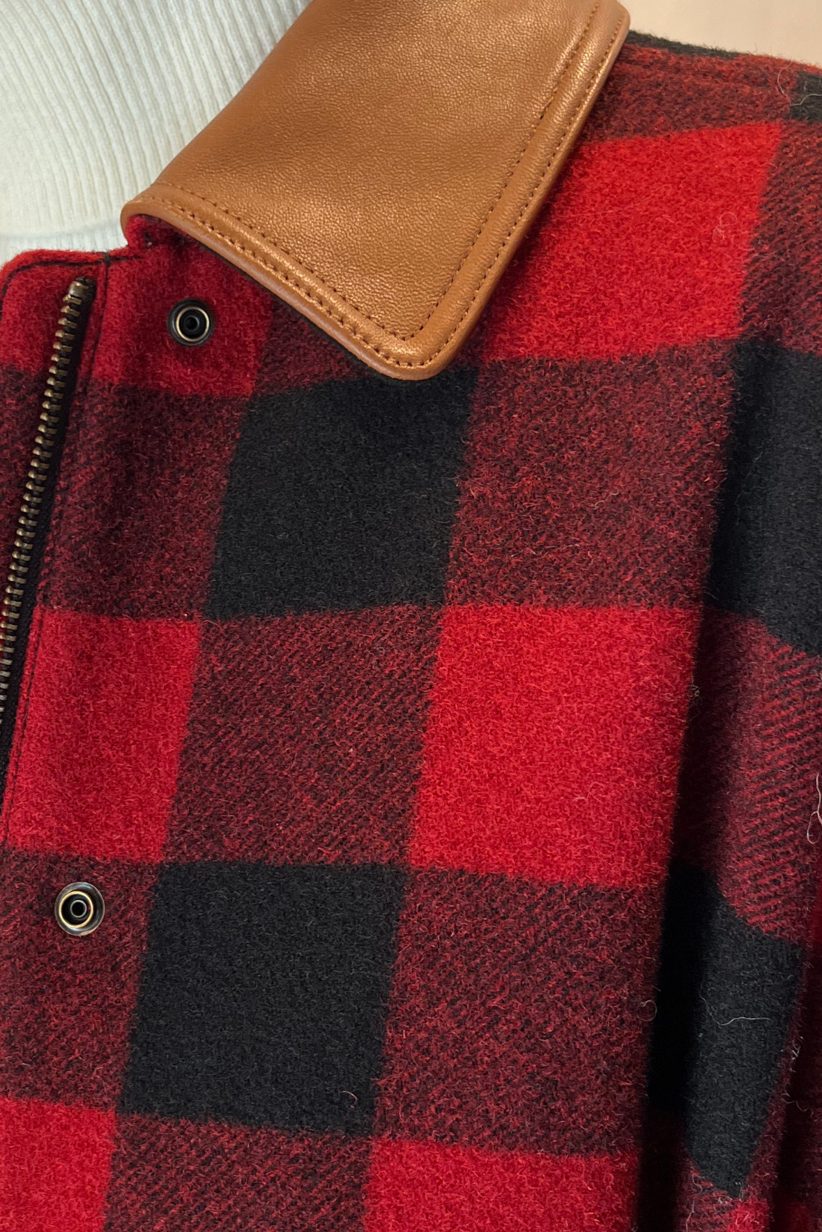 Cappotto Barn in misto lana a quadri