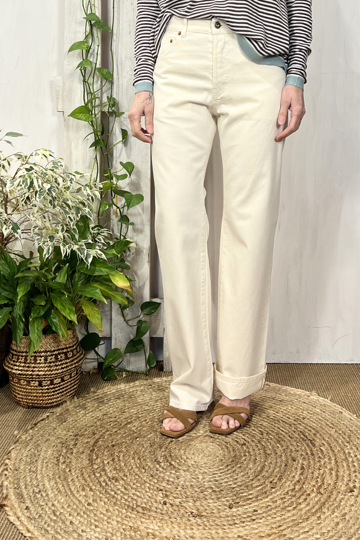 Jeans straight cimosato