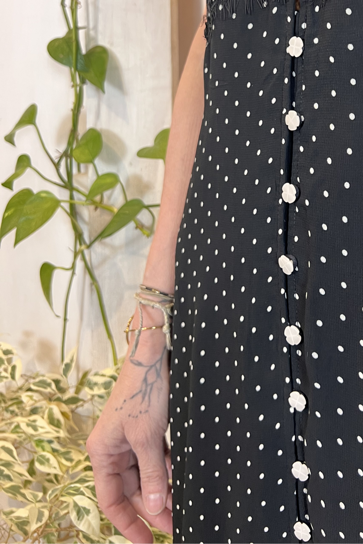 Abito chemisier in viscosa e pizzo