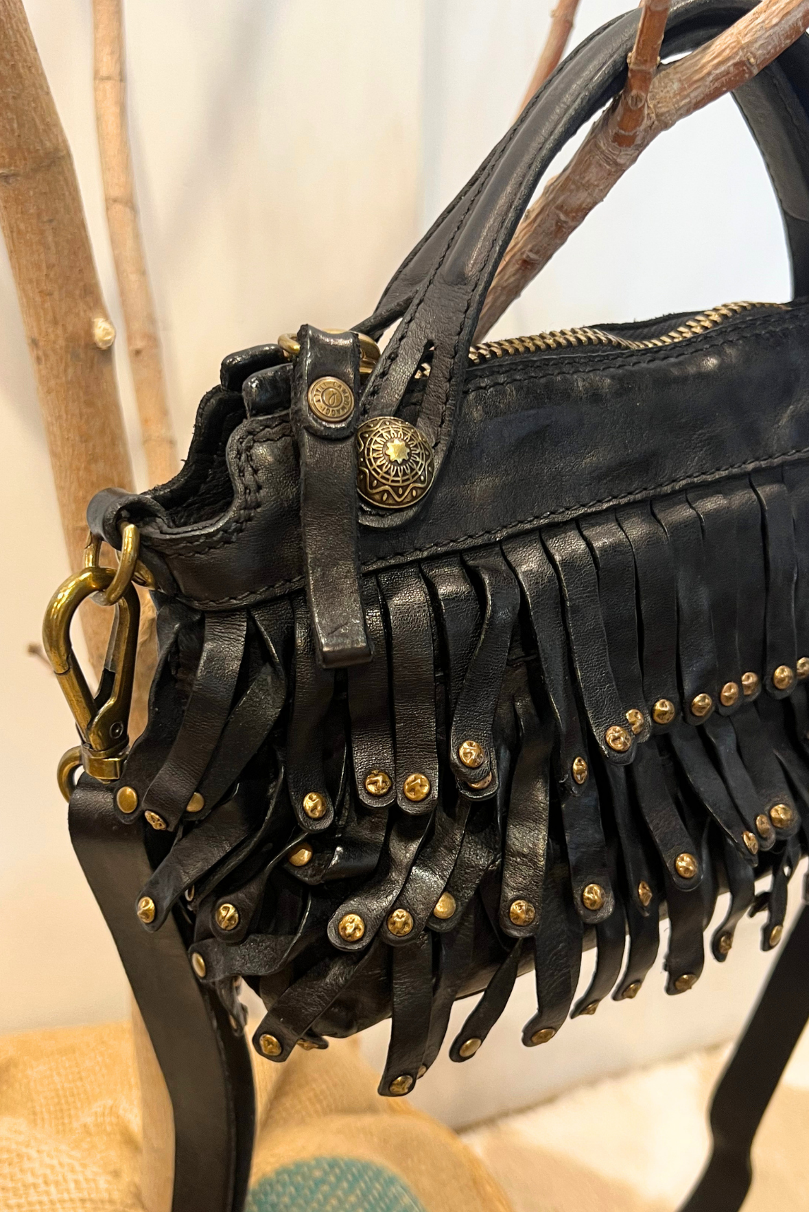 Borsa Melissa con frangine