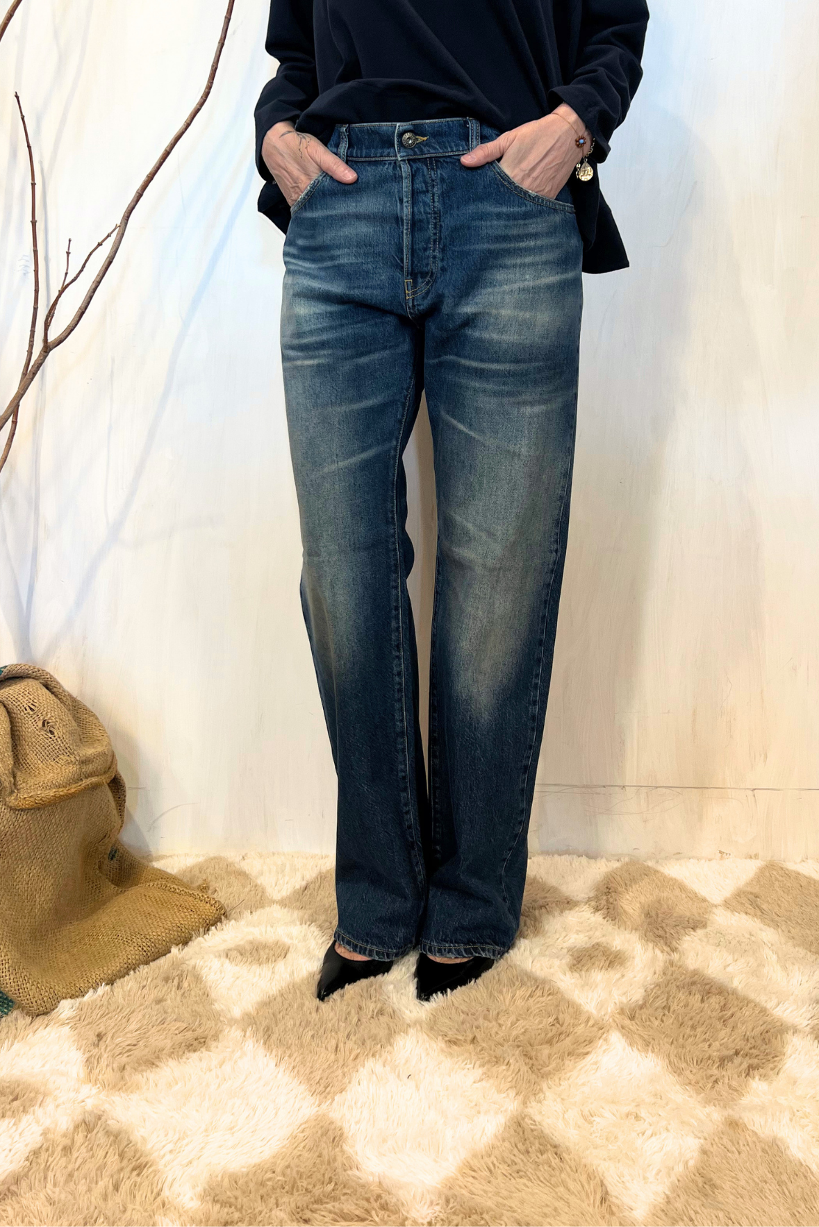 Jeans straight cimosato