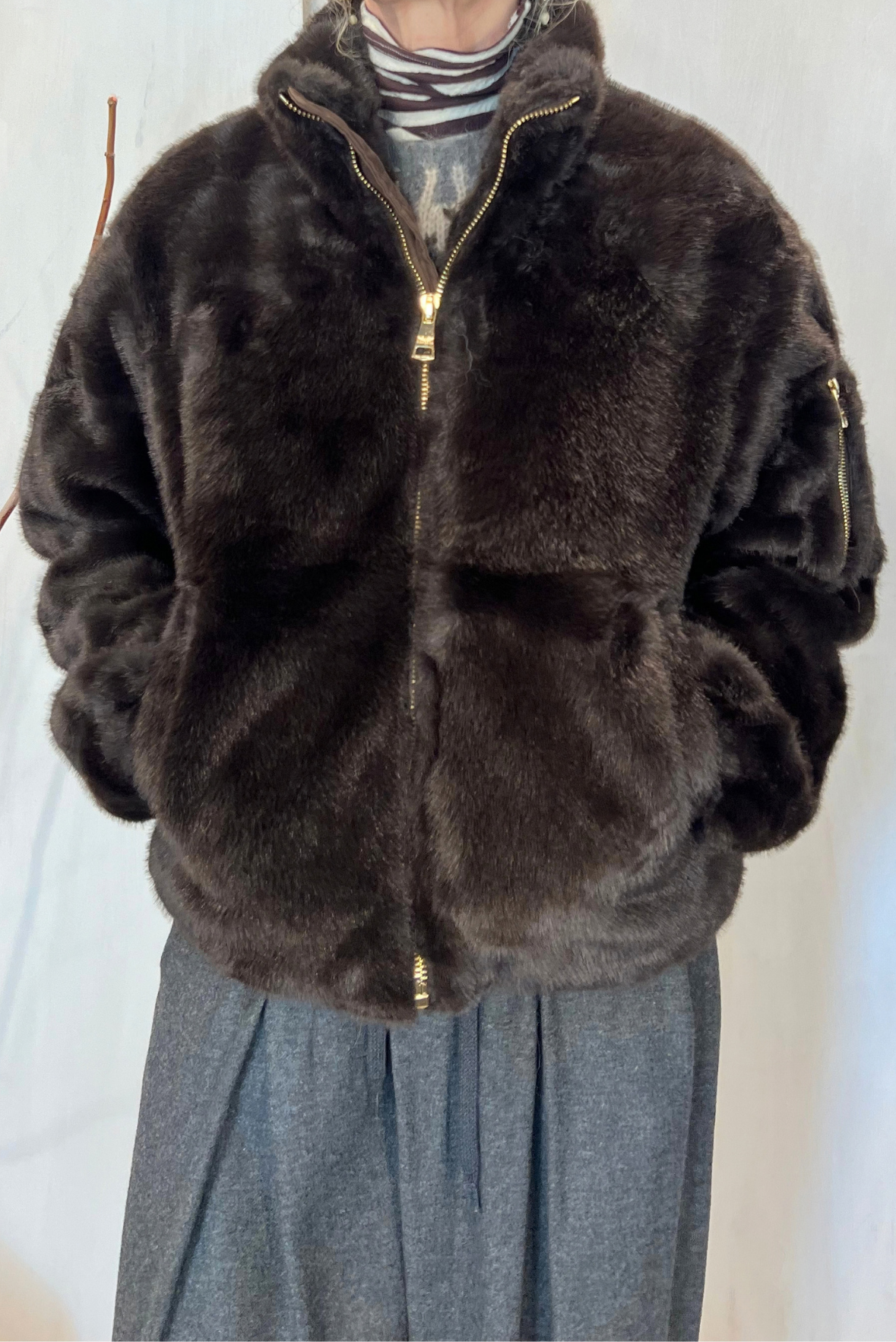 Bomber in ecopelliccia