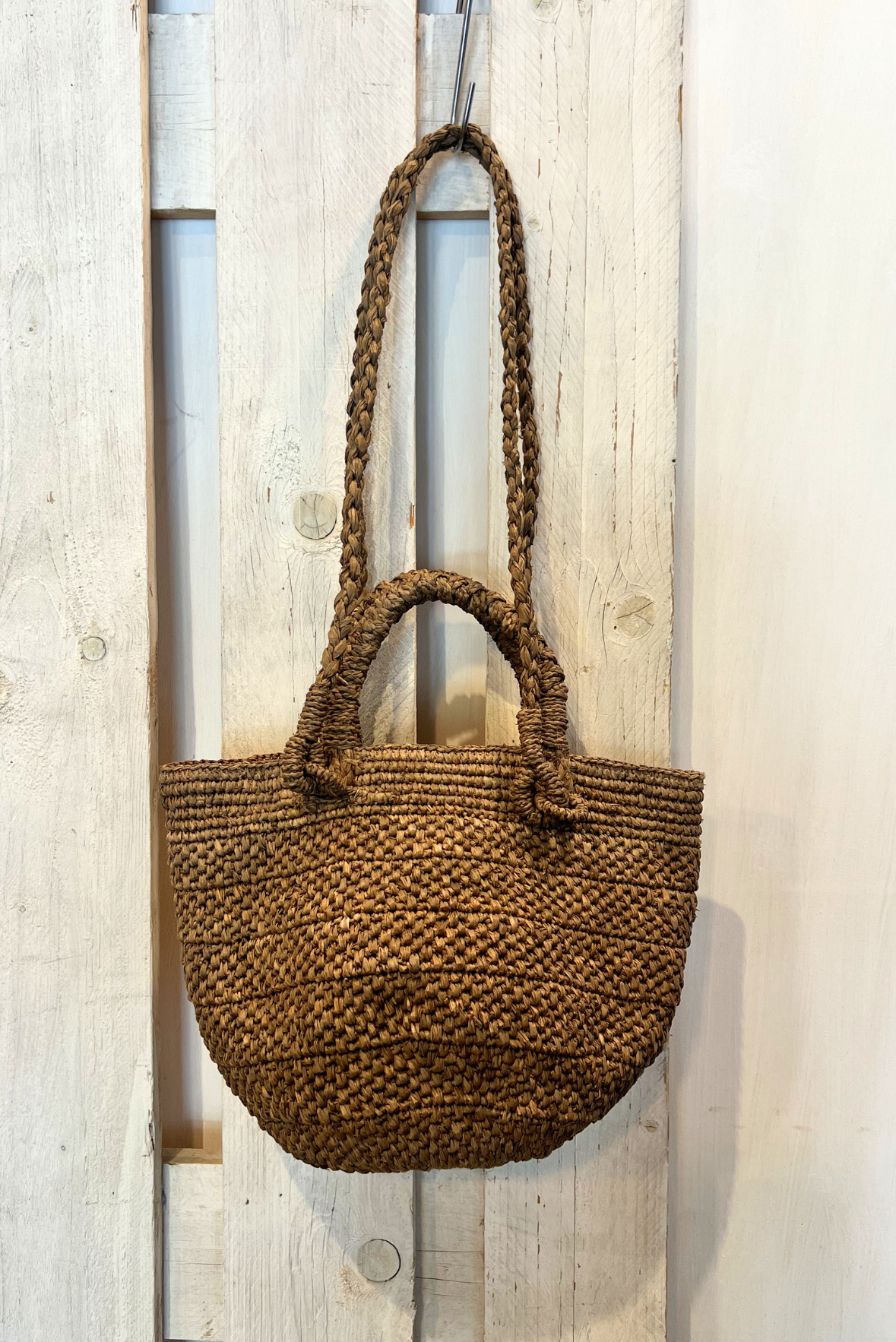 Shopper in rafia doppi manici