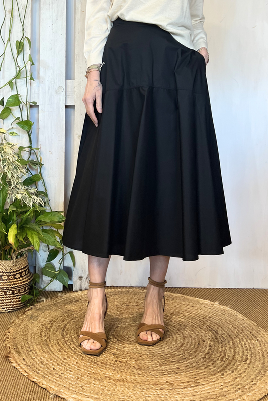 Gonna a ruota in popeline