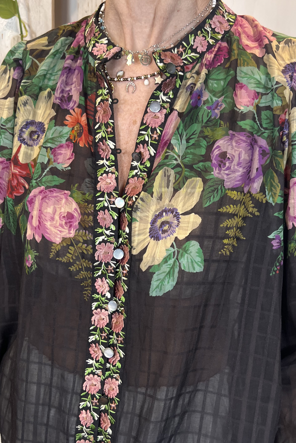 Camicia in viscosa a fantasia