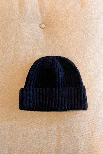 Berretta in lana a coste