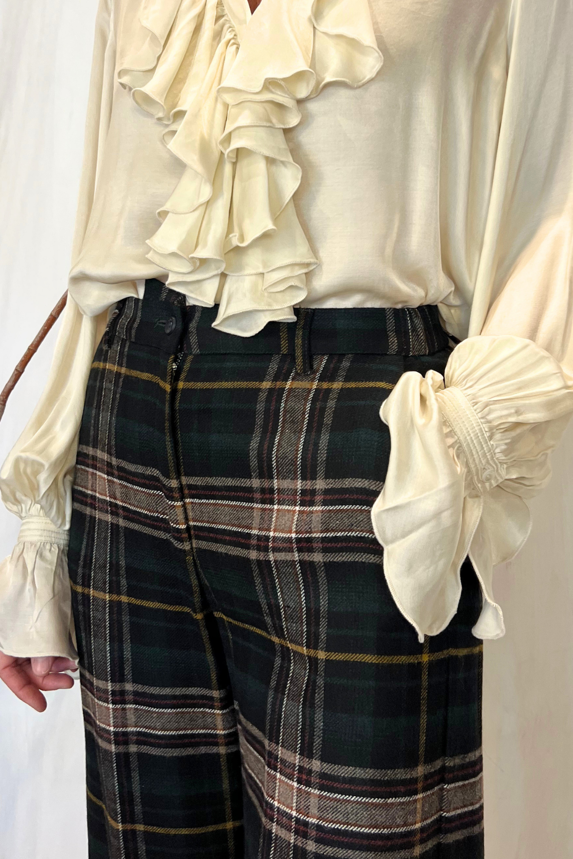 Pantalone palazzo in lana